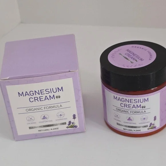 New Magnesium Cream Organic Formula Juniors Bedtime Lotion Lavender 4.23oz Jar