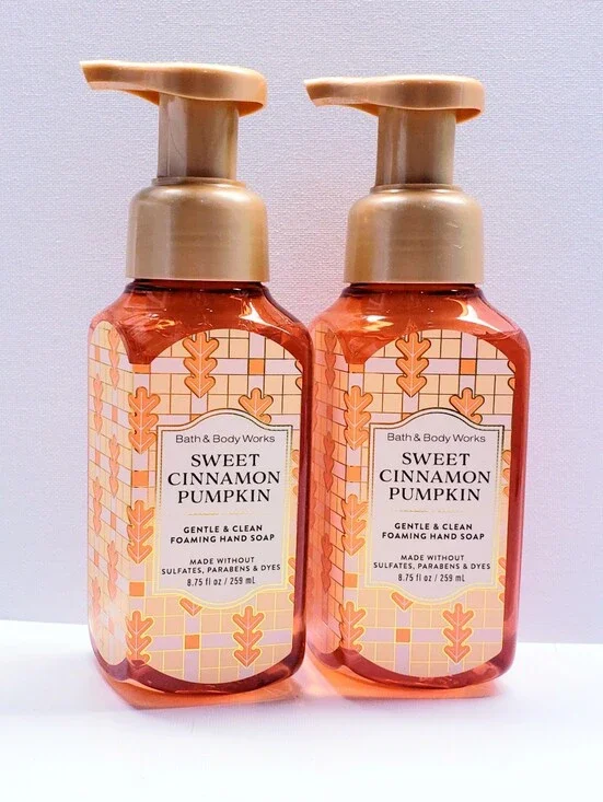 Bath & Body Works SWEET CINNAMON PUMPKIN Gentle & Clean Foaming Hand Soap(2 pcs)