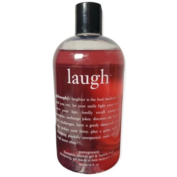RARE PHILOSOPHY Laugh Shampoo Bubble Bath Shower Gel  16 OZ‎