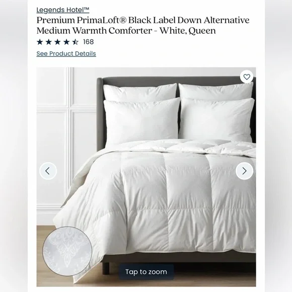 Premium PrimaLoft® Black Label Down Alternative Medium Warmth Comforter