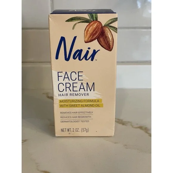 Nair Hair‎ Remover Face Cream  Sweet Almond Oil Moisturizing 2 oz/57 g Sealed
