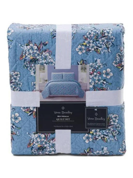 VERA BRADLEY Hibiscus Quilt Set