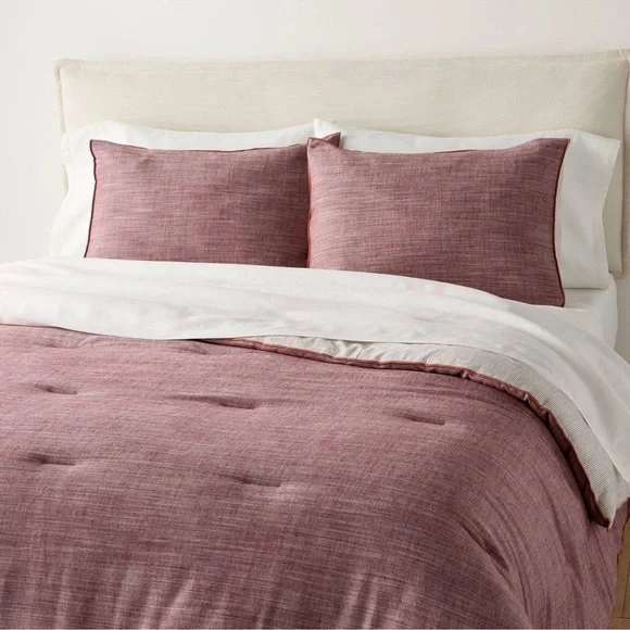 Hearth & Hand 3pc Burgundy Full/Queen Reversible Comforter Set w/ Shams NEW