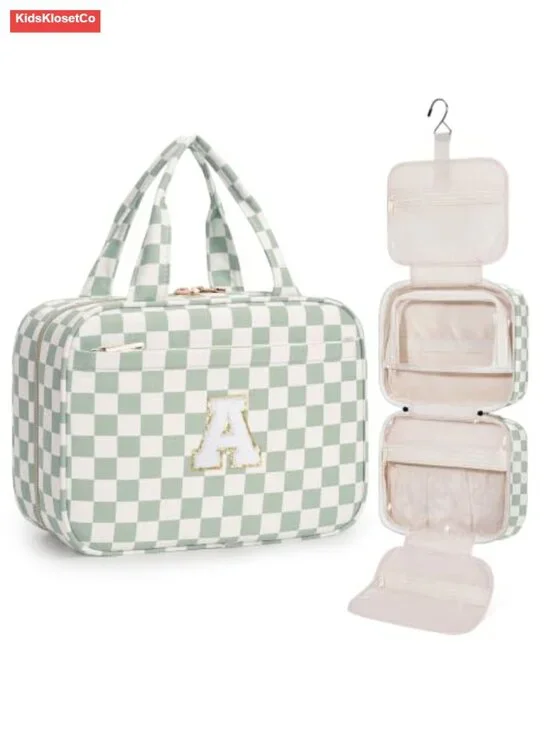 Hanging Toiletry Bag with Metal Hook, Multiple Pockets, Polyester, Travel
