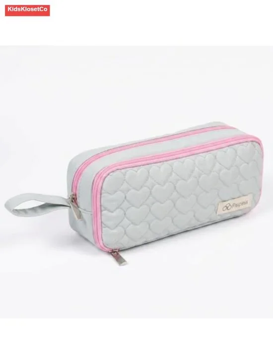 Quilted Cotton Pencil Pouch with Metal Zipper, Cute Aesthetic School Supplies,
