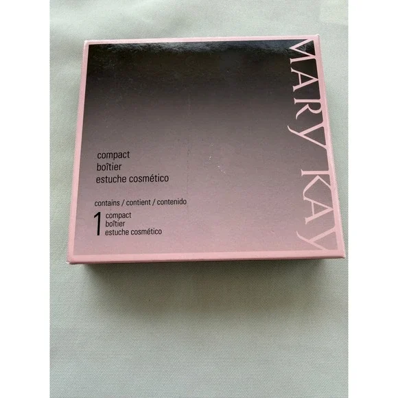 Mary Kay‎ Refillable Magnetic Makeup Compact Case Mirror Black Pink Gradient