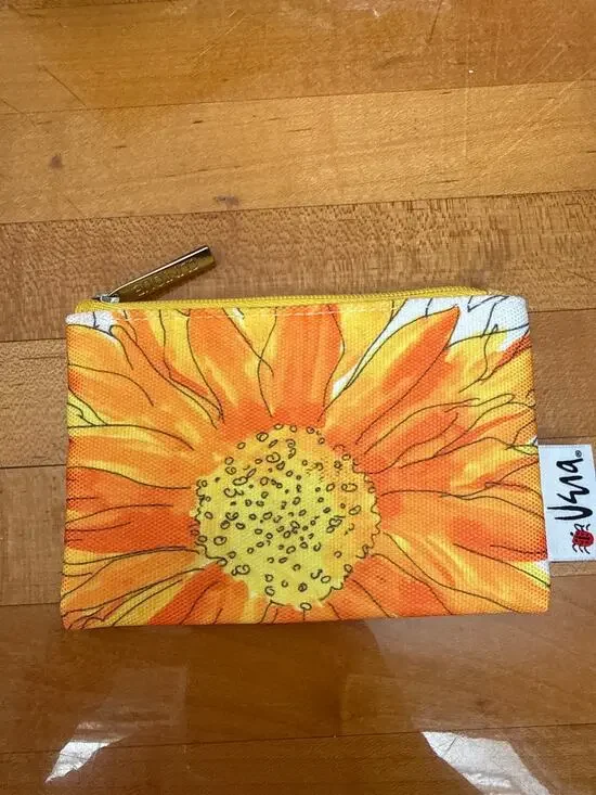 Vintage Clinique x Vera Neumann Floral Small Cosmetic Bag / Makeup Pouch EUC