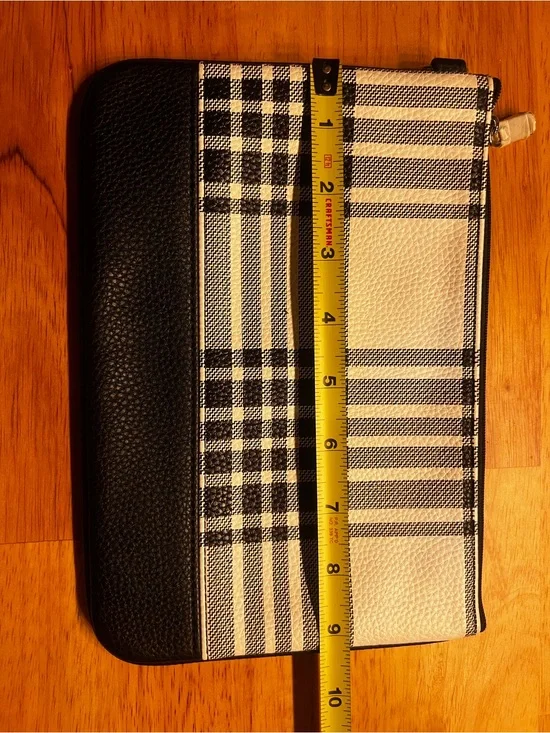 thirty-one Black and White Plaid Cosmetic Pouch