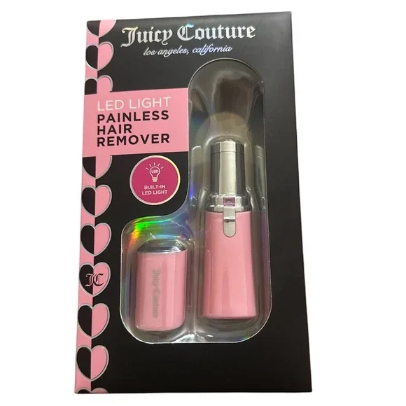 NEW Juicy Couture‎ LED Light Painless Hair Remover 18K Gold Plated Facial Shaver
