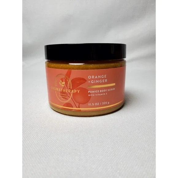 Bath & Body Works Aromatherapy Orange + Ginger Pumice Body Scrub 11.5 oz Discon.