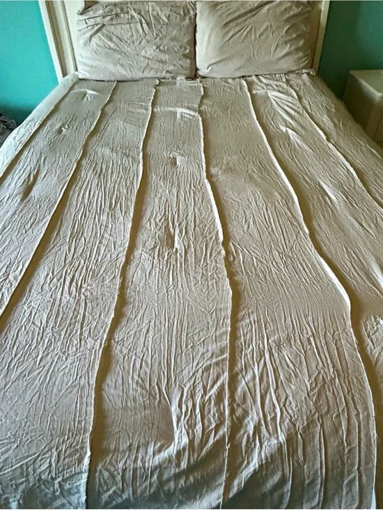 Soft Cream Cotton Comforter Queen Set - Neutral Bedding