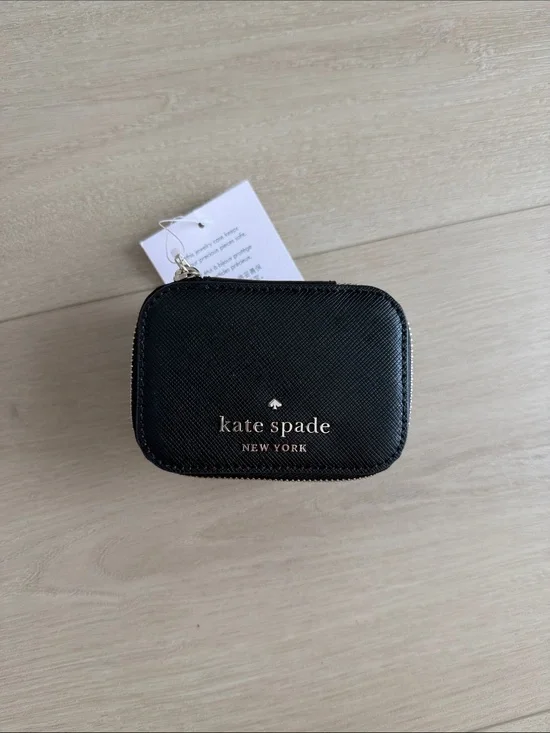 kate spade Black Small Zip Cosmetic Case