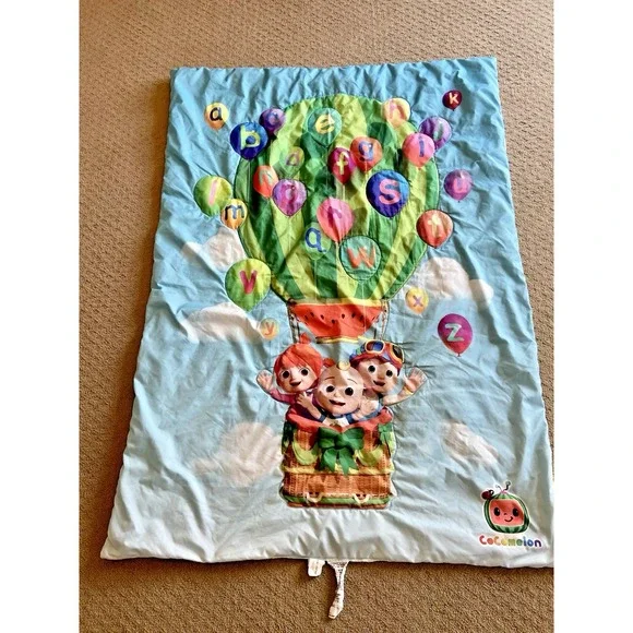 Cocomelon Let's Go Play Toddler Bed Comforter‎ Blanket Balloon Alphabet 39