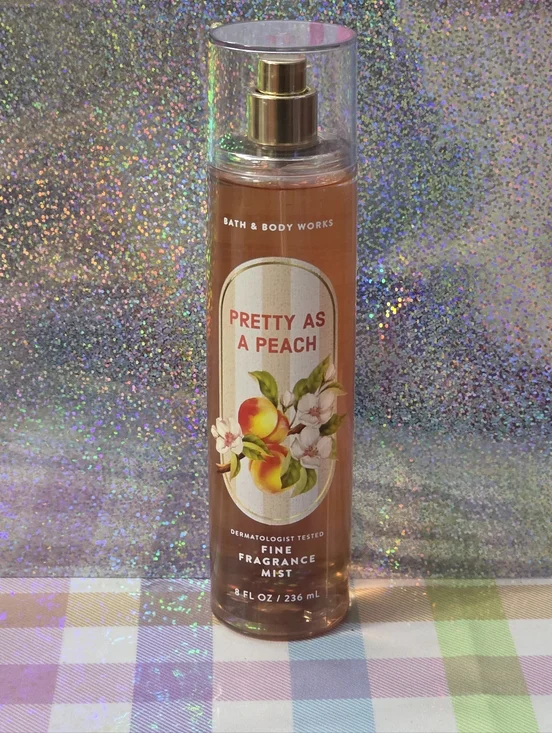 Bath & Body Works Pretty As A Peach Fine Fragrance Body Mist 8oz NEW RARE
