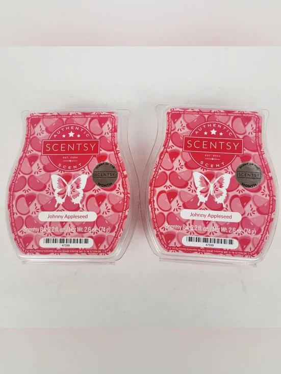 Scentsy Wax Bar Johnny Appleseed~3.2 oz~Lot of 2