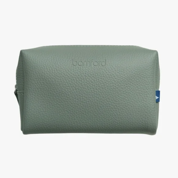 NEW Cosmetic Bag Pouch Makeup Case Business Class Amenity Travel Kit Gray