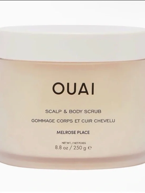 OUAI Scalp & Body Scrub — Cream Jar