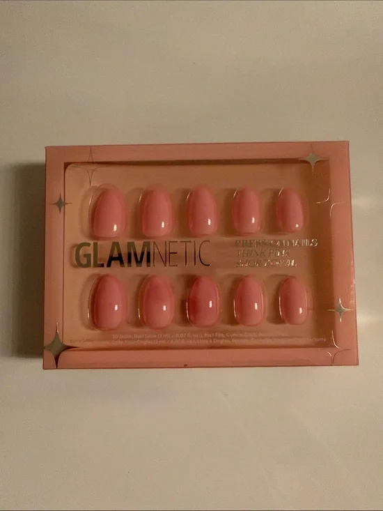 Glamnetic Press-On Nails - Pink Classic Oval Set, think pink