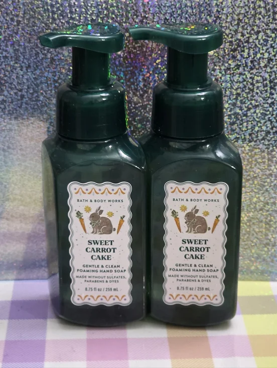 Bath & Body Works Sweet Carrot Cake Foaming Hand Soap Set of 2 NEW RARE