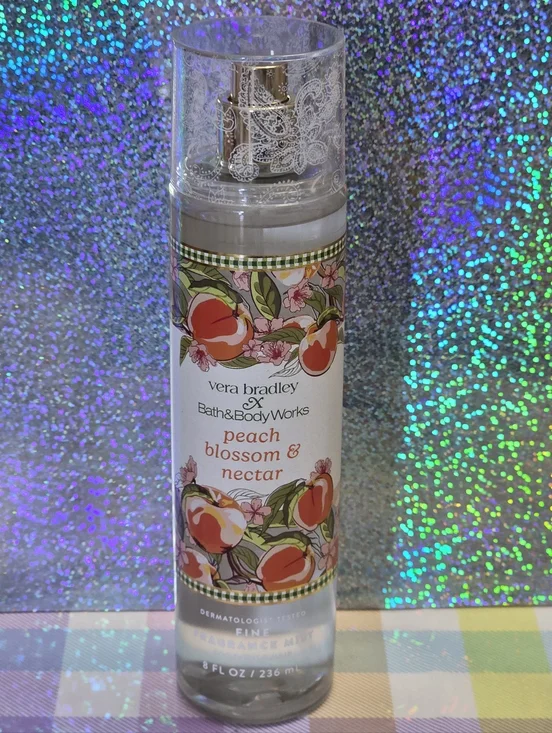 Bath & Body Works x Vera Bradley Peach Blossom & Nectar Fragrance Mist 8oz NEW