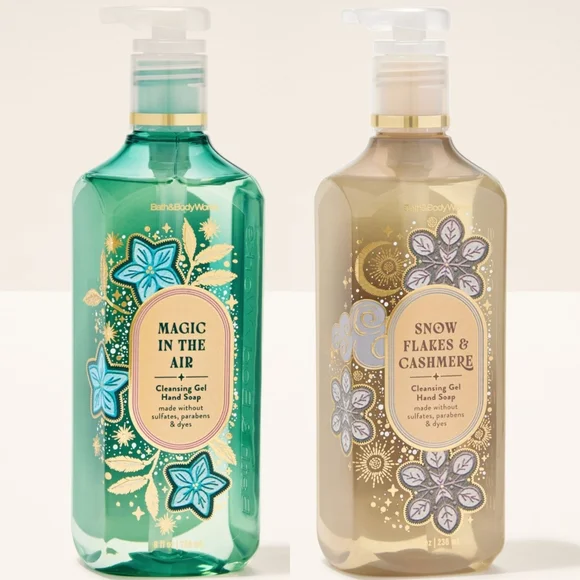 Bath & Body Works Magic in the Air and Snowflakes & Cashmere Hand Soap Set NEW