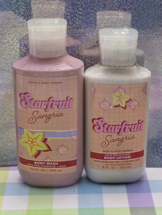 Bath & Body Works Starfruit Sangria Body Wash & Lotion Set NEW Rare
