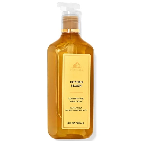 Bath & Body Works White Barn Kitchen Lemon Cleansing Gel Hand Soap 8oz NEW RARE