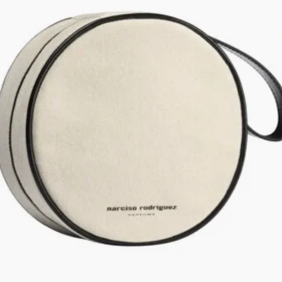 Narciso Rodriguez Cream and Black Circular pouch bag