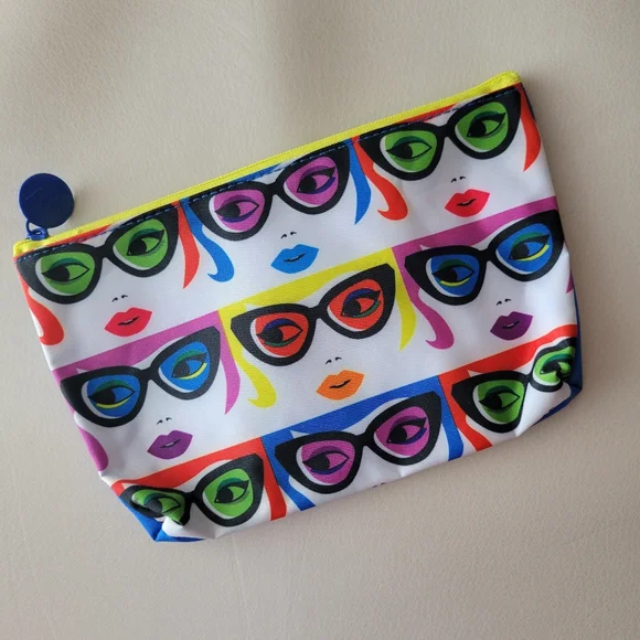 Colorful Ipsy Accessory Pouch ~ Mod Retro Look ~ VGUC ~ Cosmetics, Change Purse