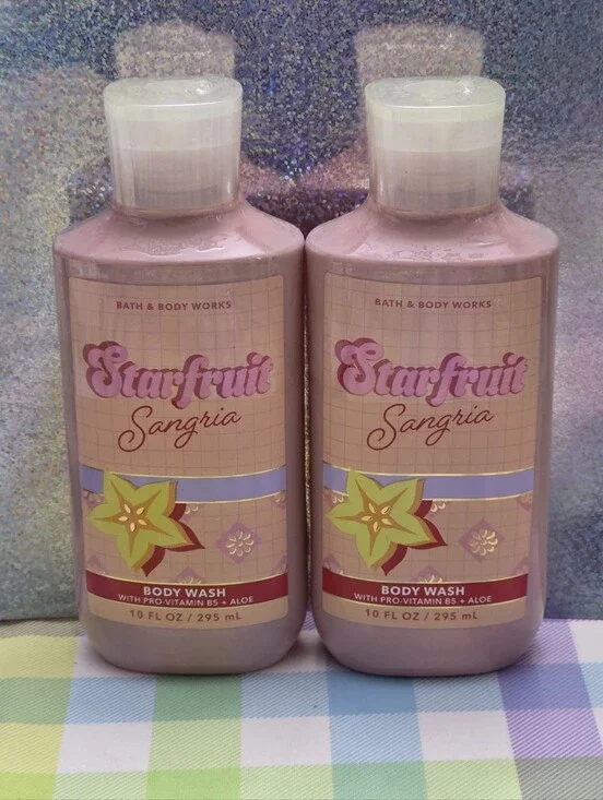 Bath & Body Works Starfruit Sangria Body Wash Set of 2 NEW Rare