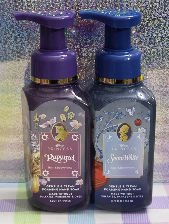 Bath & Body Works Disney Princess Rapunzel Snow White Foaming Hand Soap Set NEW