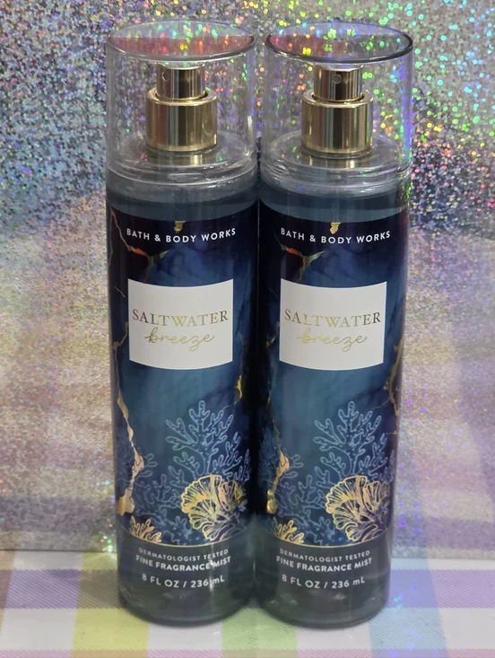 Bath & Body Works Saltwater Breeze Fine Fragrance Body Mist Set of 2 NEW