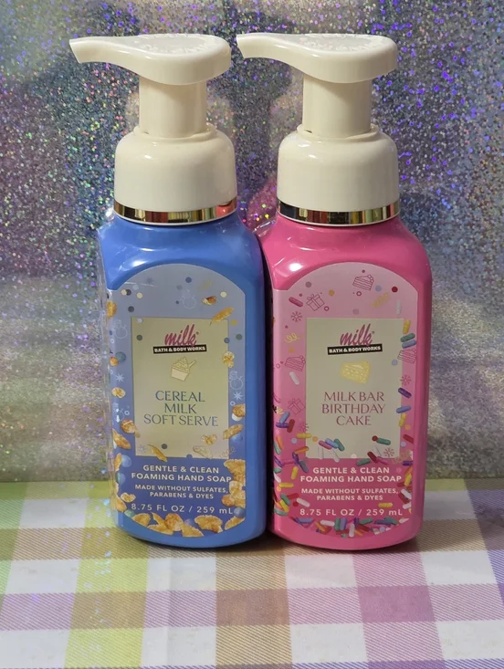 Bath & Body Works Milk Bar Cereal Milk Soft Serve & Birthday Cake Hand Soap Set