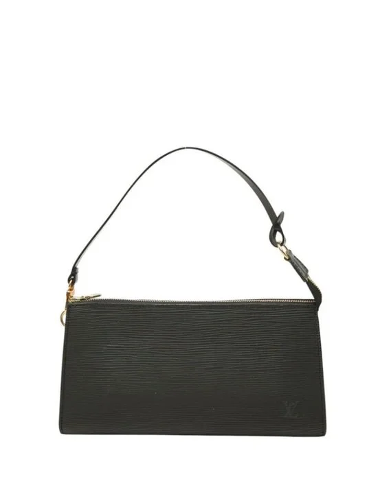Louis Vuitton Epi Pochette Accessoires Pouch Handbag Noir Black Leather