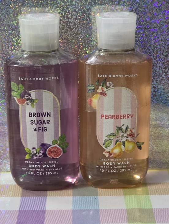 Bath & Body Works Brown Sugar & Fig & Pearberry Body Wash Set NEW Rare