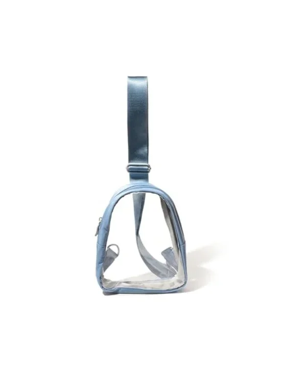 Clear Sling Crossbody Bag Water-Resistant Adjustable Stadium Bag Nylon