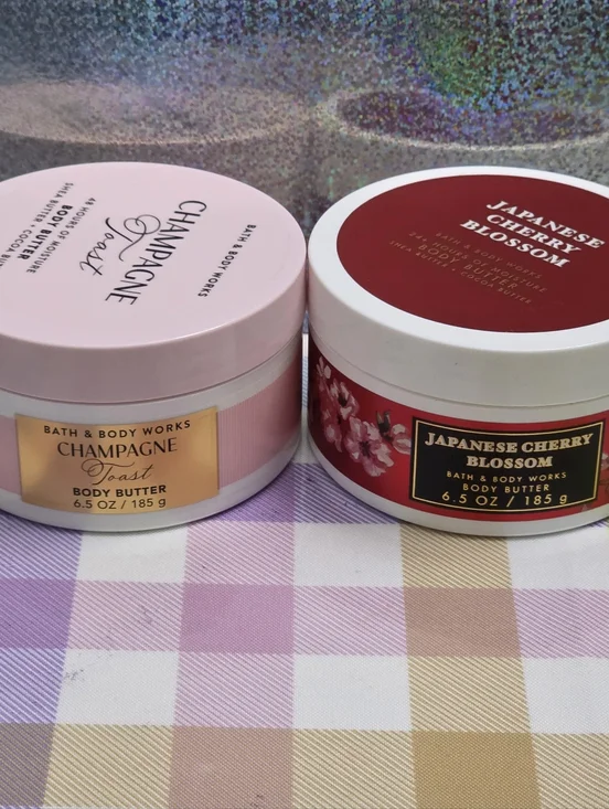 Bath & Body Works Champagne Toast & Japanese Cherry Blossom Body Butter Set NEW