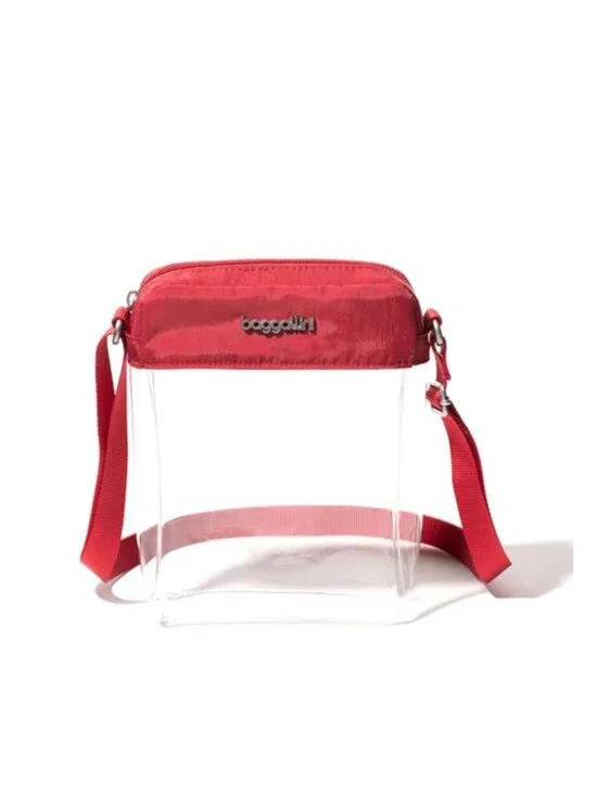 Clear Crossbody Bag Lightweight Adjustable Strap Water-Resistant