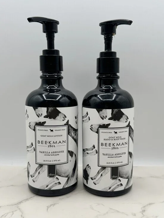Beekman Vanilla Absolute Body & Hand Wash and Lotion Set