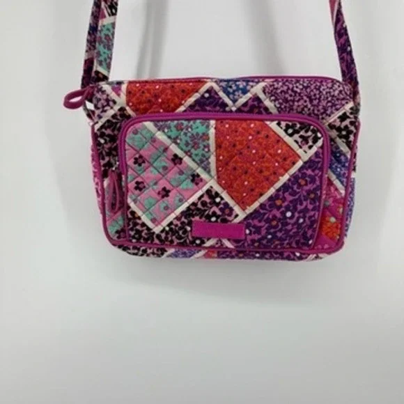 Vera Bradley All in One Crossbody Bag Modern Medley Pink Purple Floral Small