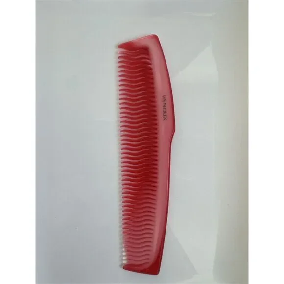 Vandux Hair Comb Women OS Coral Pink Wavy Wide Tooth‎ Detangling Resin Tool