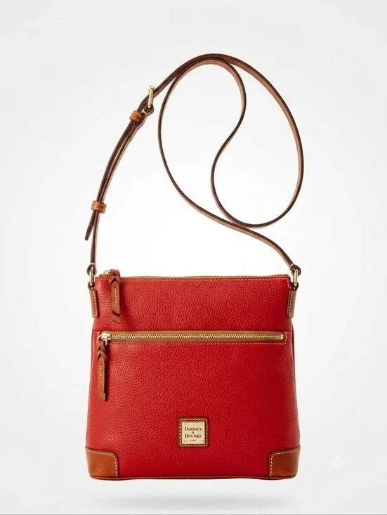 Dooney & Bourke Red Pebbled Leather Crossbody 