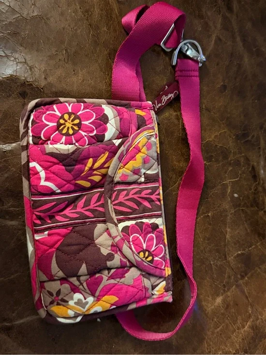 Vera Bradley Hot Pink Floral Quilted Crossbody