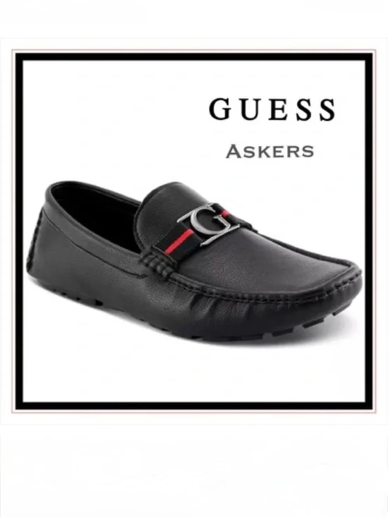GUESS Askers Black Driver Loafers Size 9