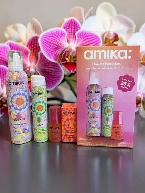 Amika Plus Size Perfect Body Mousse 8.5 oz Un.done Texture Spray Fruit Star Oil