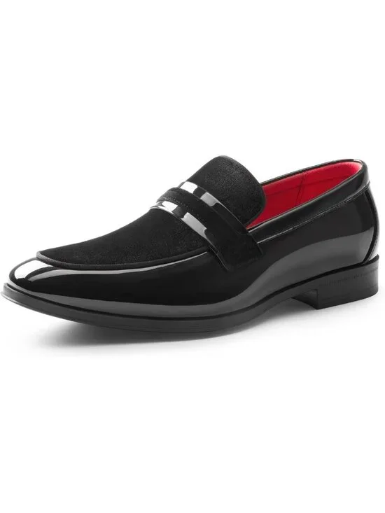 Stylish Men's Tuxedo Loafers | Slip-On Dress Shoes for Formal Events & Weddings