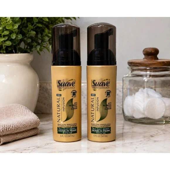 Suave Natural Infusion Seaweed Lotus Blossom Leave‎ In Foam 5 oz Lot of 2 New
