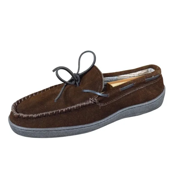 Nunn Bush 5429725 Mens‎ Moccasin Slipper Sz 12 Casual Indoor Outdoor Brown Suede
