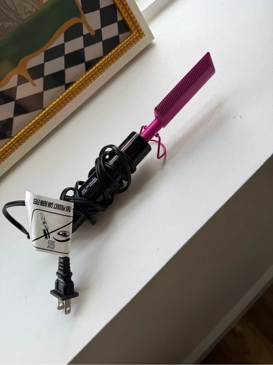 Pink Hair Styling Hot Comb - Unbranded