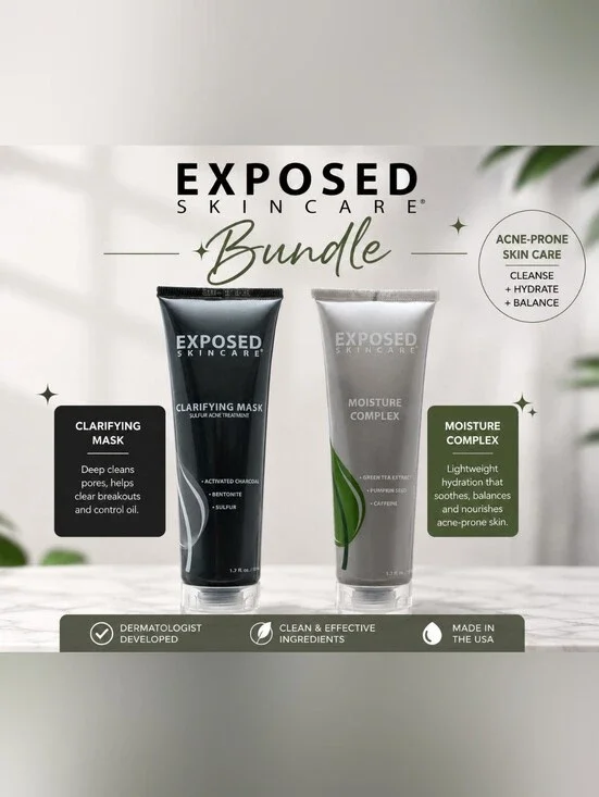 Clarifying Mask & Moisture Complex Bundle — Black & Gray